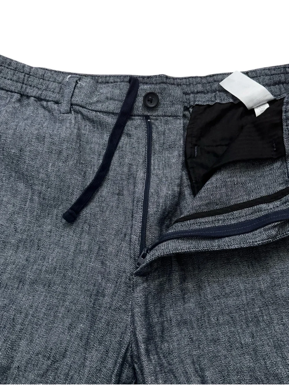 Banana Republic Mason Athletic Tapered Pant Mens 34x30 Drawstring Linen Blue